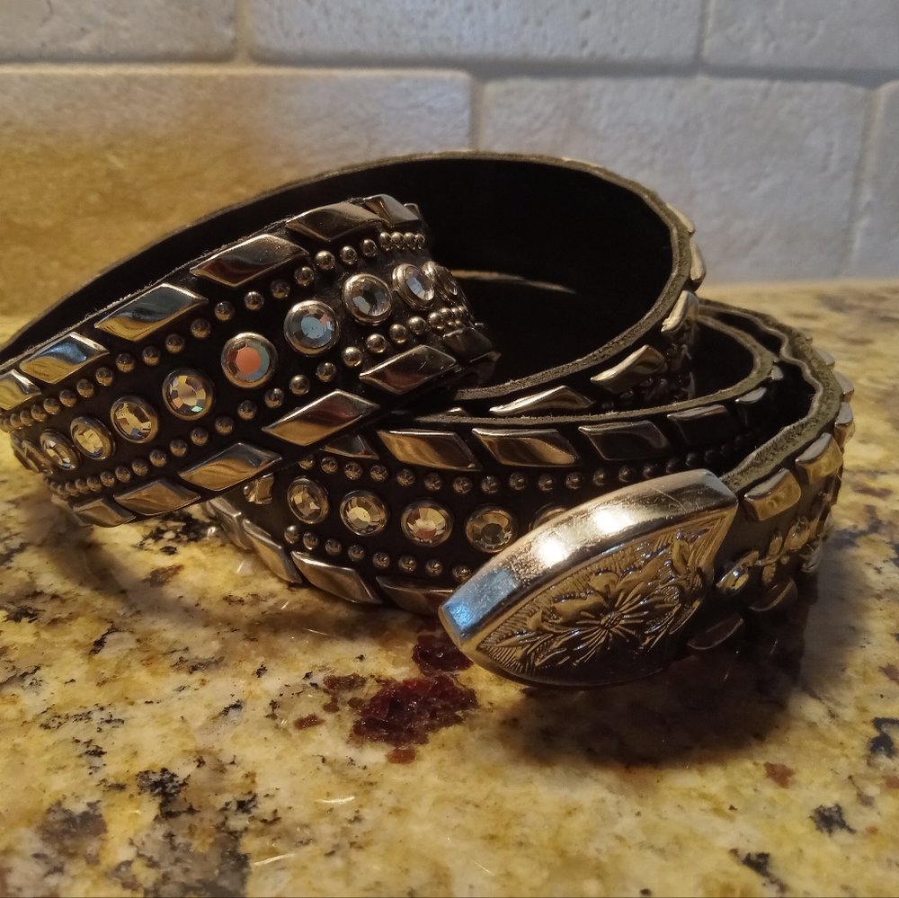Kippys Black Rhinestone Belt
